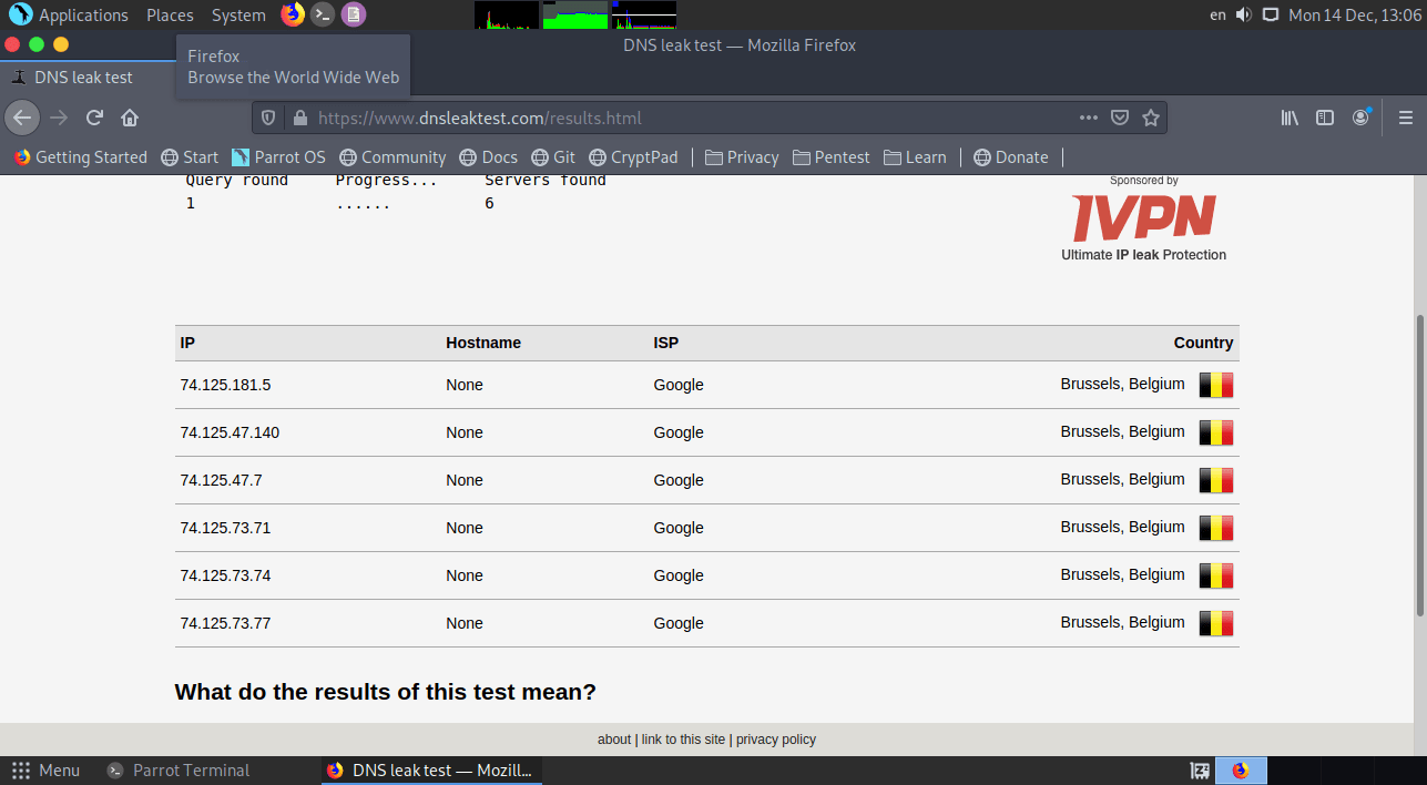 DNS leak